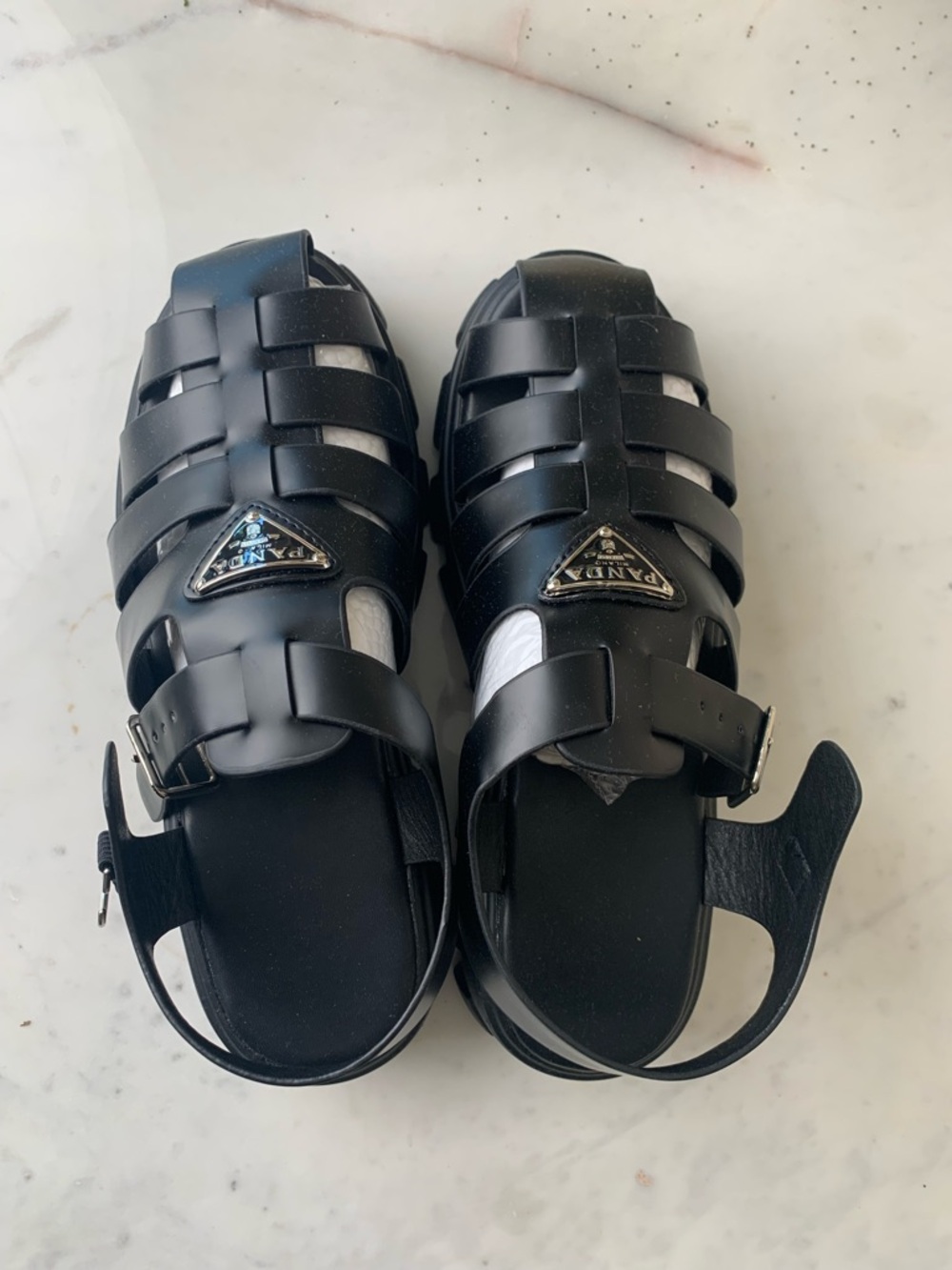 Black Jelly Fisherman Sandals - Picture 4 of 4